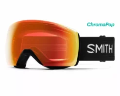 Smith Skyline XL Black ChromaPop Everyday Red Mirror