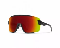 Smith Wildcat Matte Black Chromapop Red Mirror